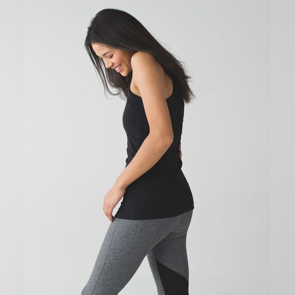 Lululemon💎PRISTINE💎Vintage Cool Racerback- RARE rainbow seams/thread✨Black✨6 - Picture 14 of 14